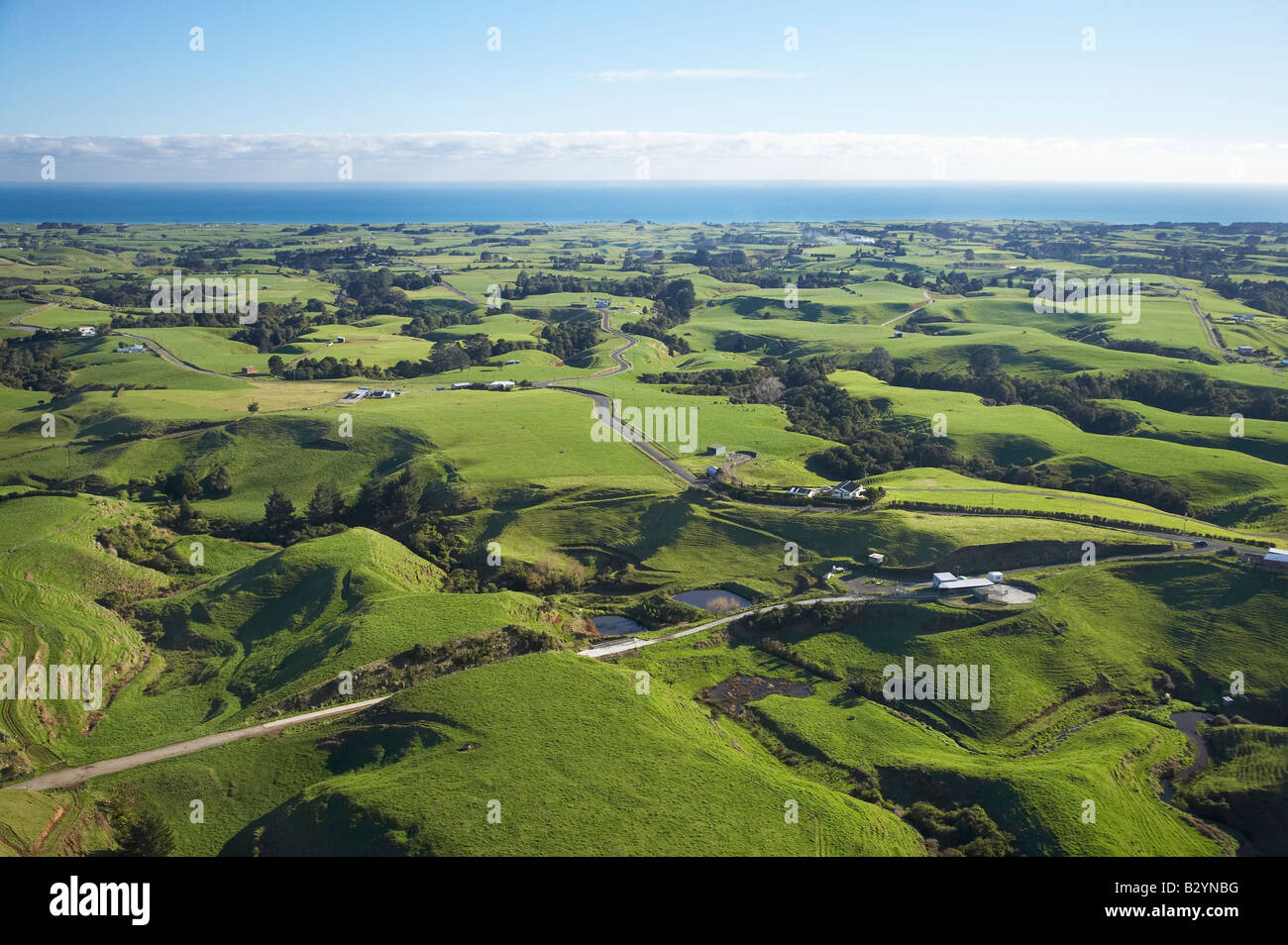Farmland near Okato Taranaki North Island New Zealand aerial Stock Photo Alamy