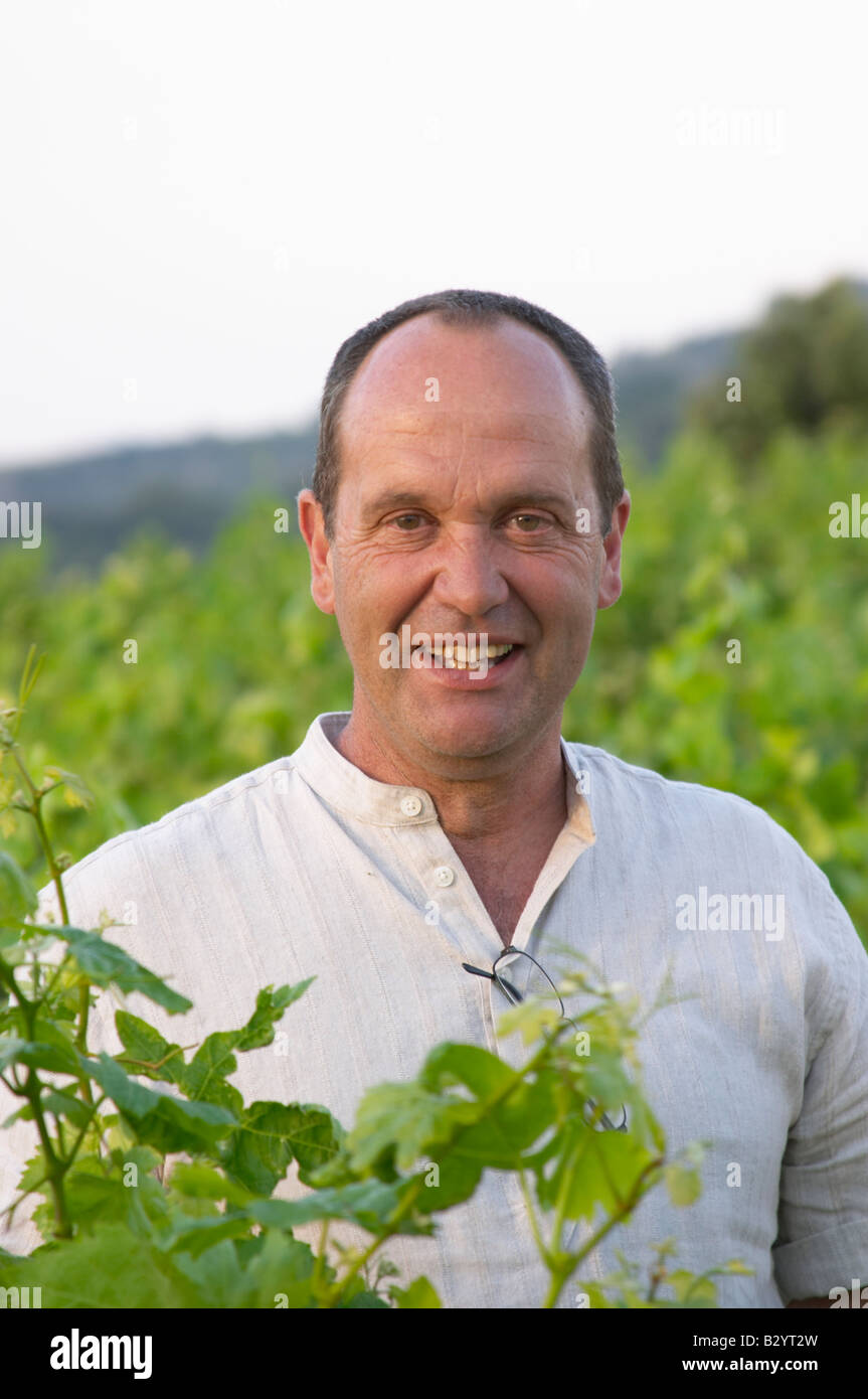 Jean-marie merou of the cooperative wine producer Cave Caramany, Ariege, Roussillon, France Stock Photo