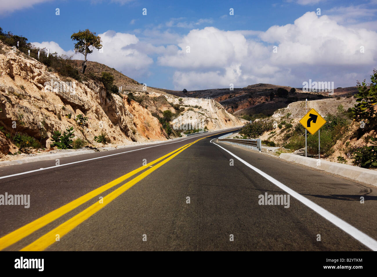 Toll Highway between Mexico City and Oaxaca, Mexico Stock Photo