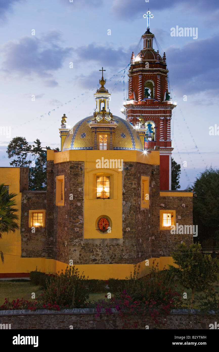 Church of Santa Maria de Tonantzintla, Cholula, Mexico Stock Photo