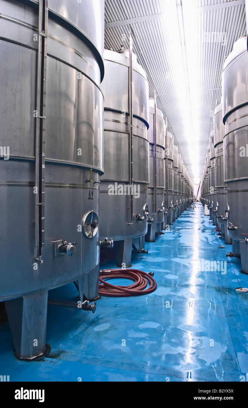 Greek Fermentation Fermentation tanks. Tsantali Vineyards & Winery, Halkidiki, Macedonia ...