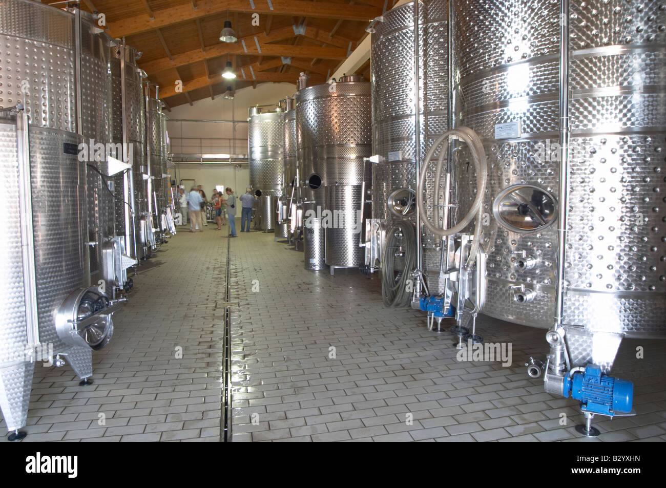 Greek Fermentation Fermentation tanks. Wine Art Estate Winery, Microchori, Drama ...