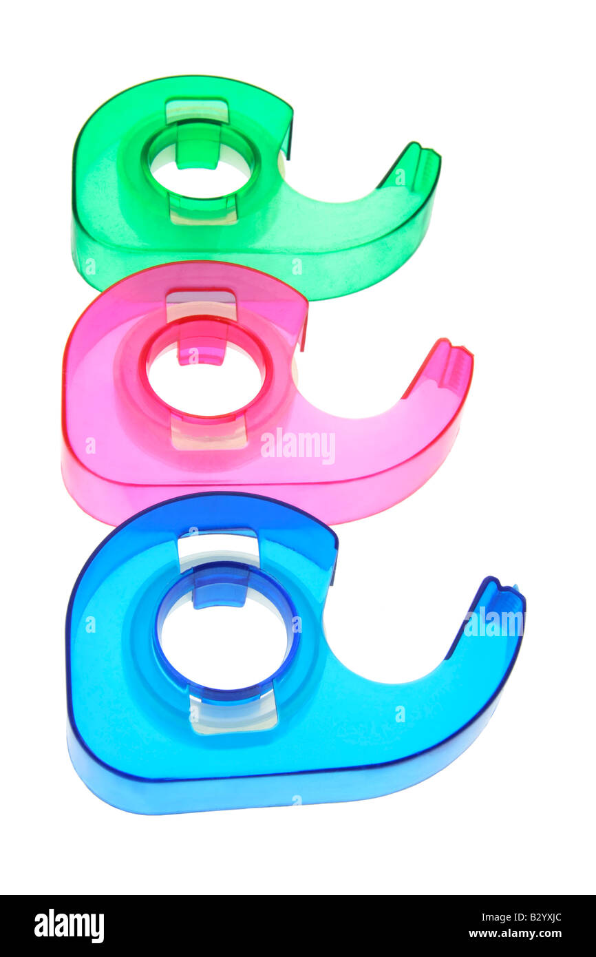 Plastic Tape Dispensers Stock Photo Alamy