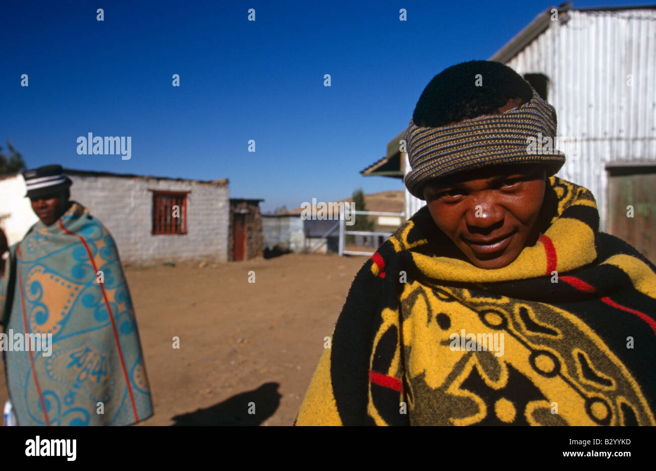 Lesotho basotho blanket hires stock photography and images Alamy