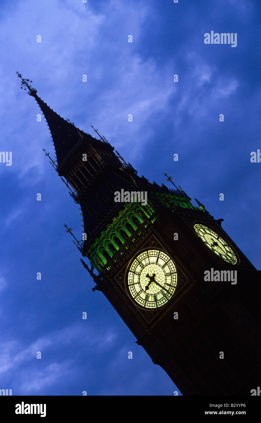 Silhouette of the Big Ben Clock Tower in London Stock Photo Alamy
