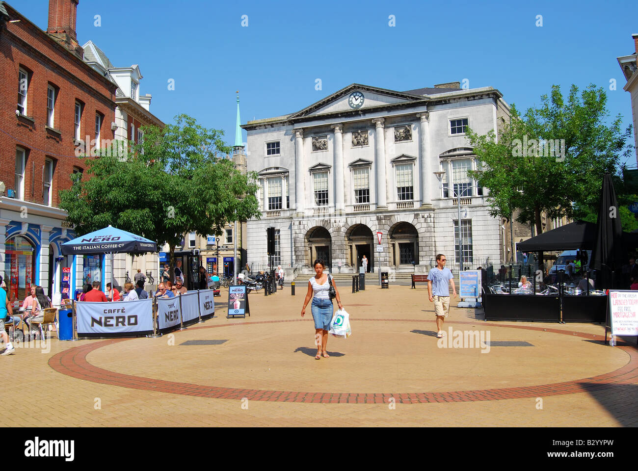 Shire Hall from pedestrianised High Street, Chelmsford, Essex, England, United Kingdom Stock Photo
