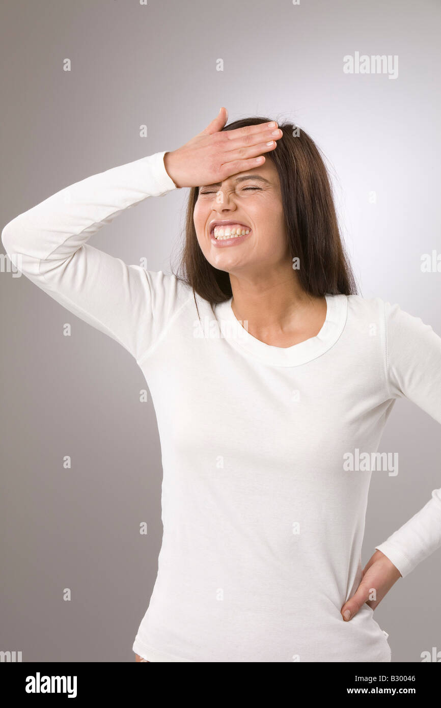Woman Being Forgetful Stock Photo