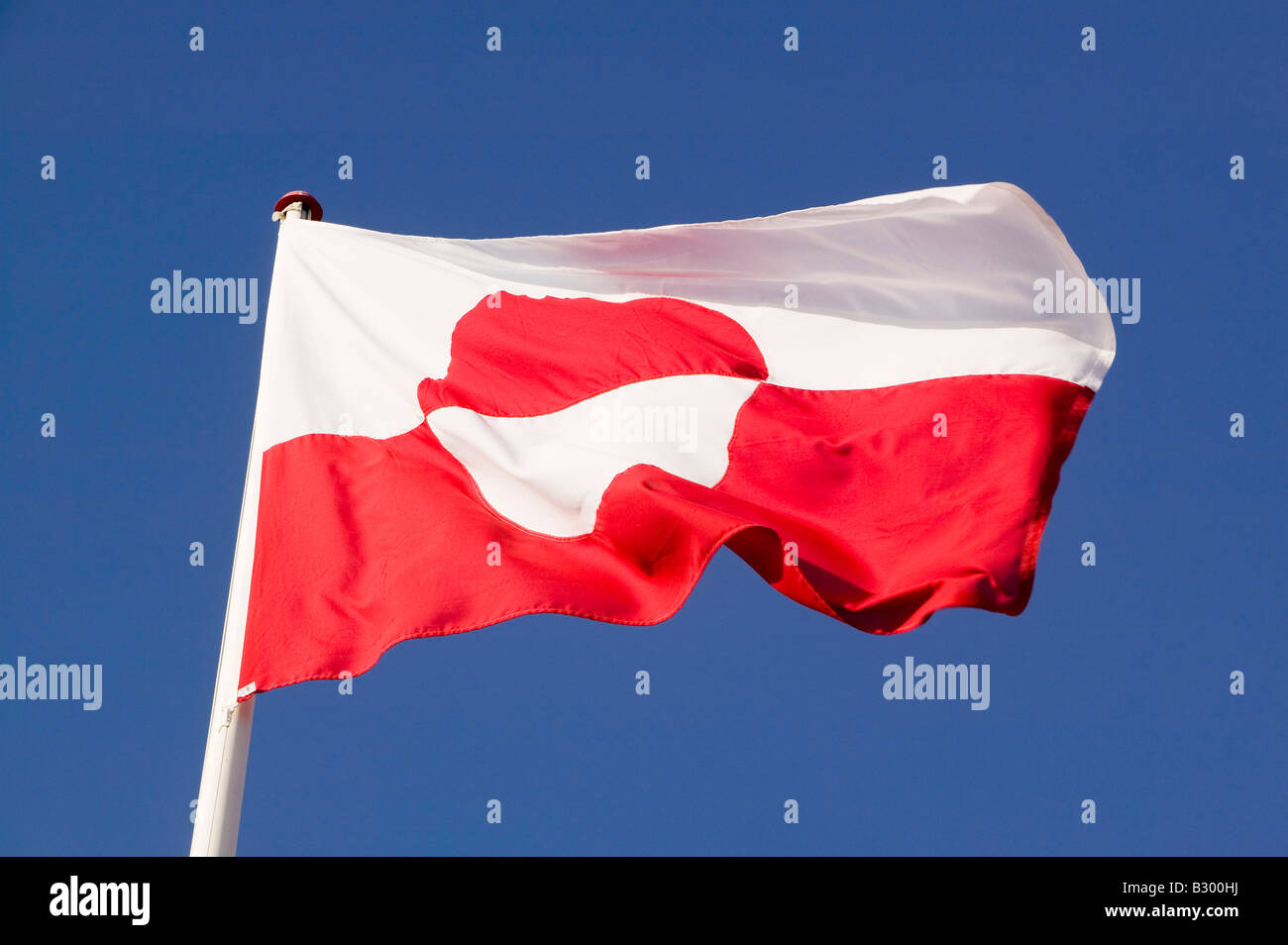 A Greenlandic flag in Ilulissat on greenland Stock Photo - Alamy