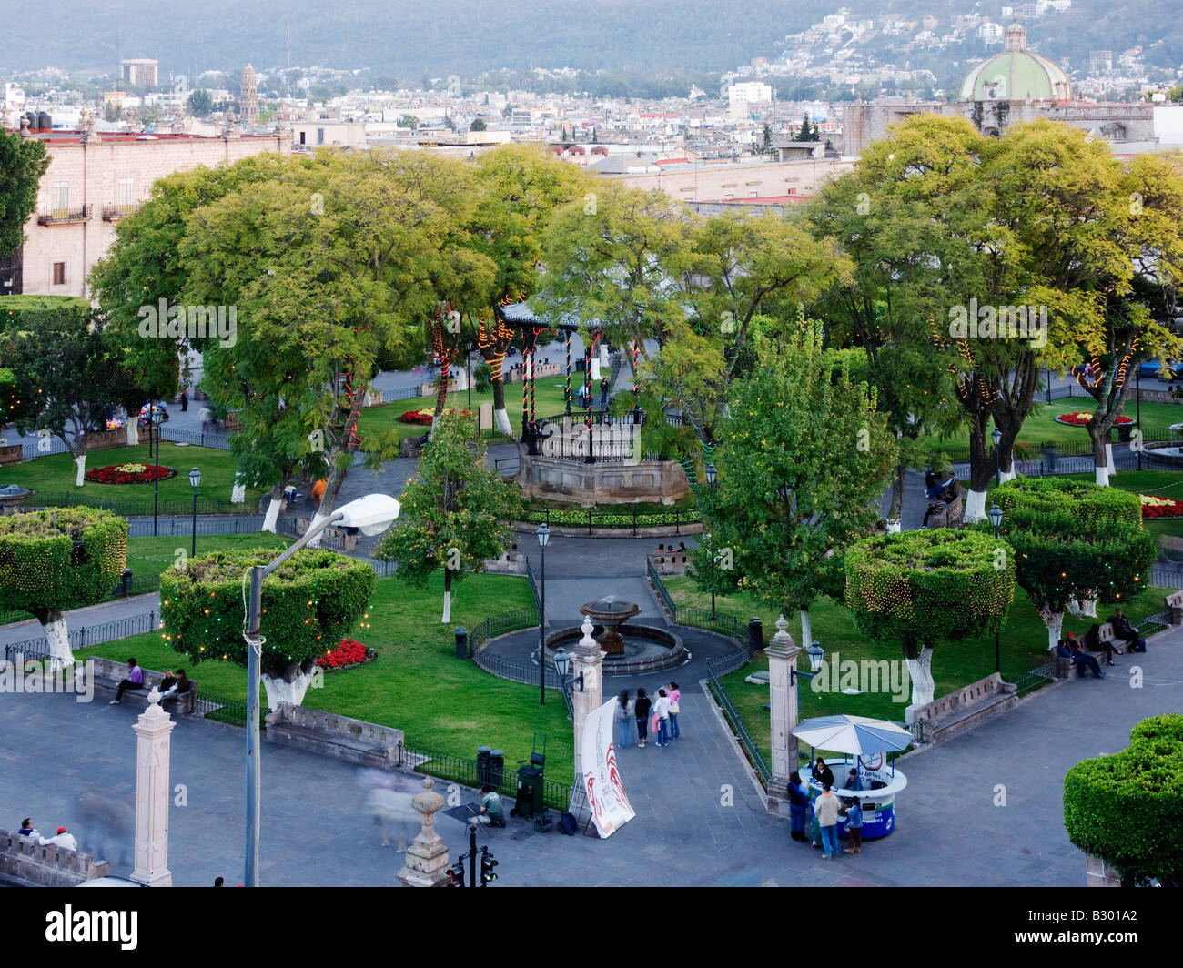 Plaza de Armas, Morelia, Michoacan, Mexico Stock Photo