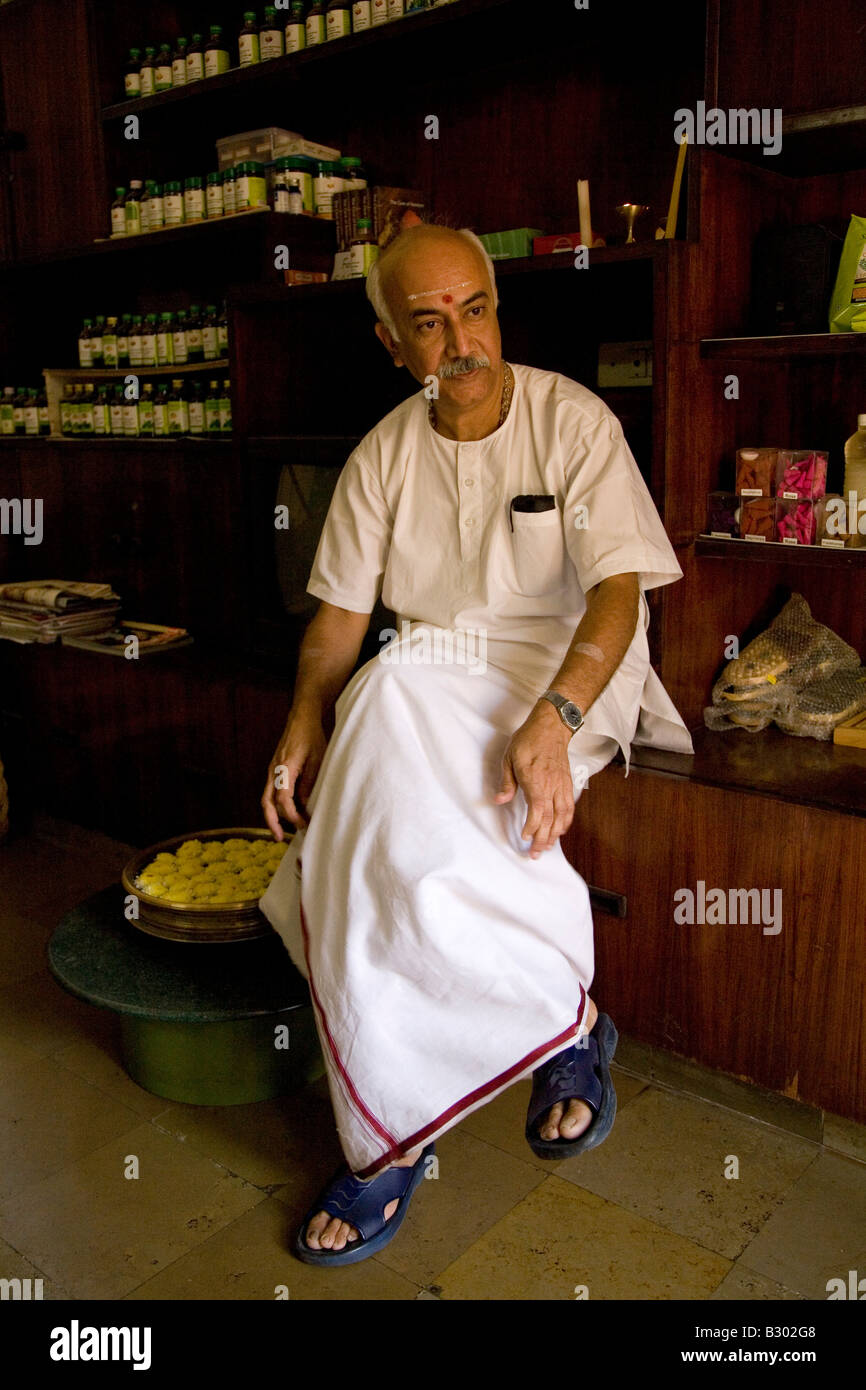 Gopal Gopalakrishnan, the founder and mentor of the Chiraayu Ayurvedic Health and Rejuvenation Centre. Stock Photo