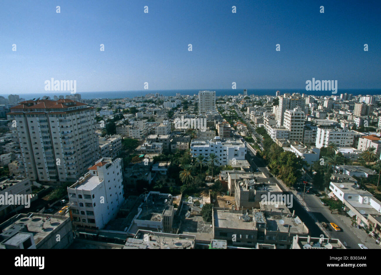 Overview of Gaza city in Palestine Stock Photo - Alamy