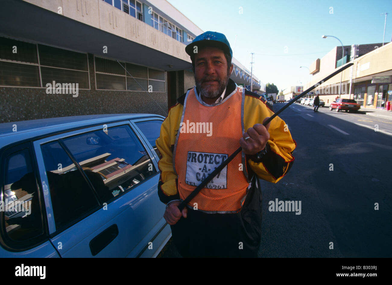 A car guard in Johannesburg, South Africa Stock Photo Alamy