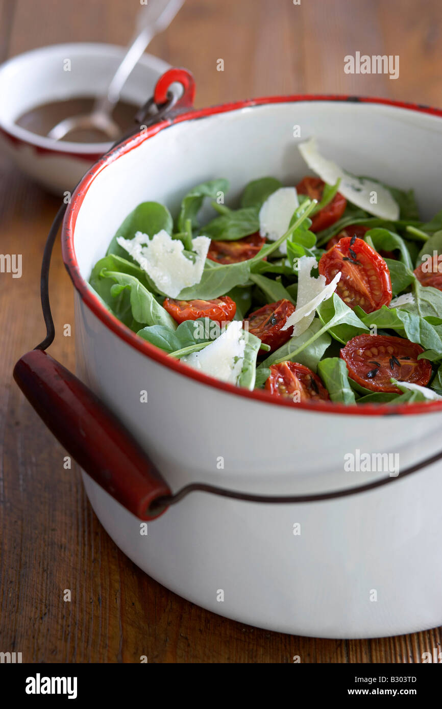 Salad in Pot Stock Photo Alamy