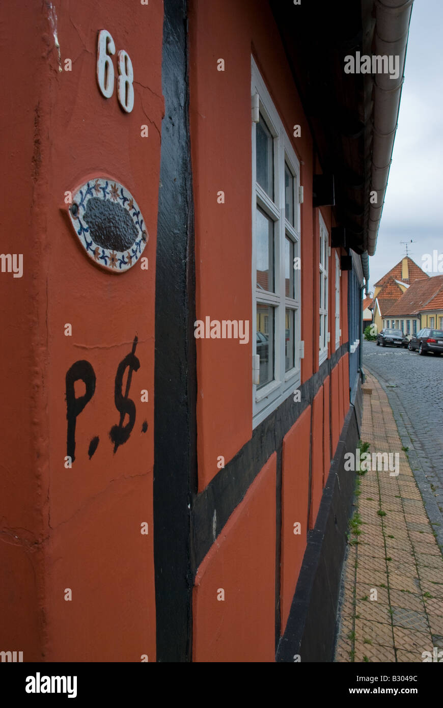 House street scene Bornholm Denmark Stock Photo - Alamy