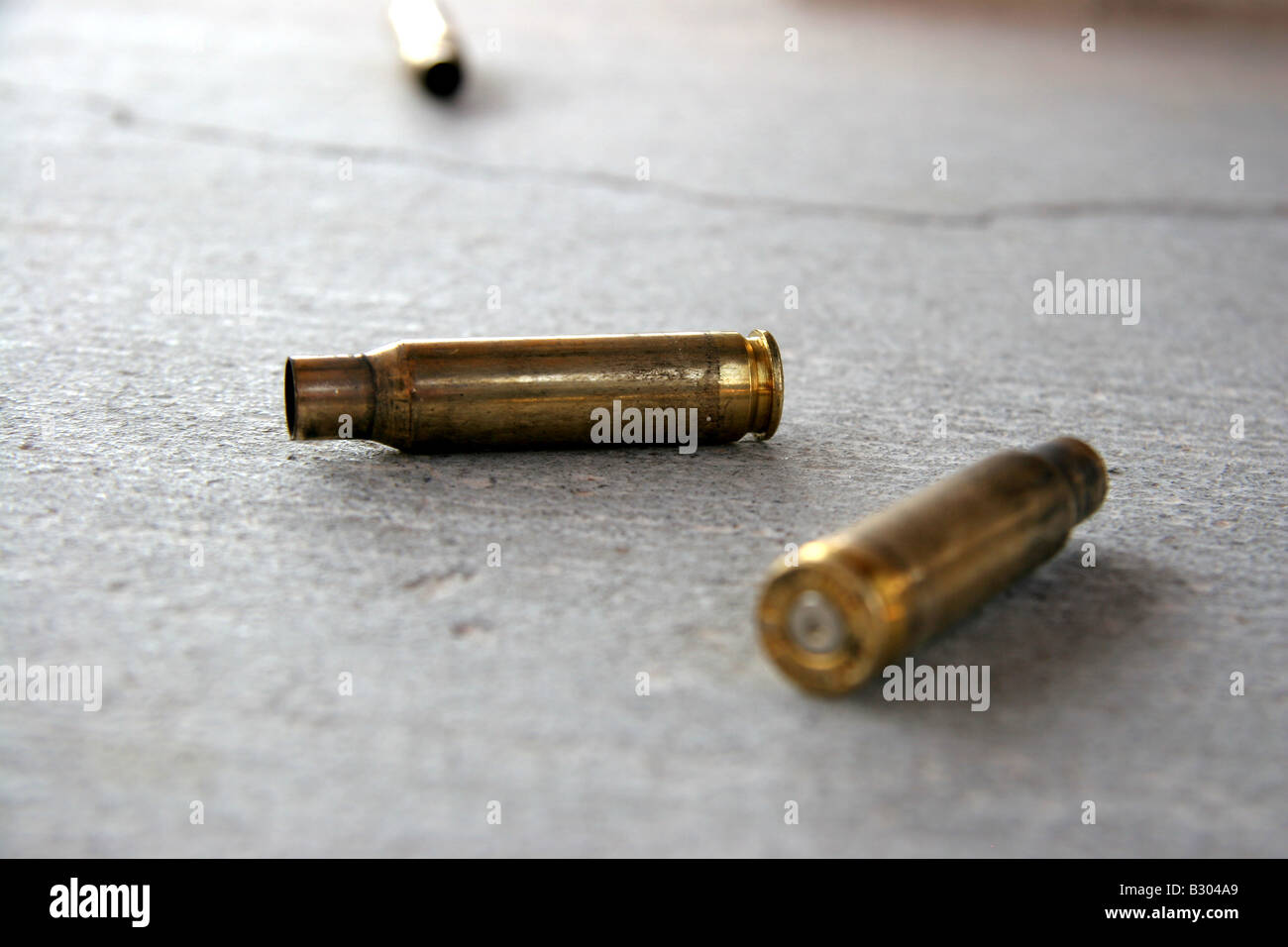 Spent rifle cartridges Stock Photo Alamy