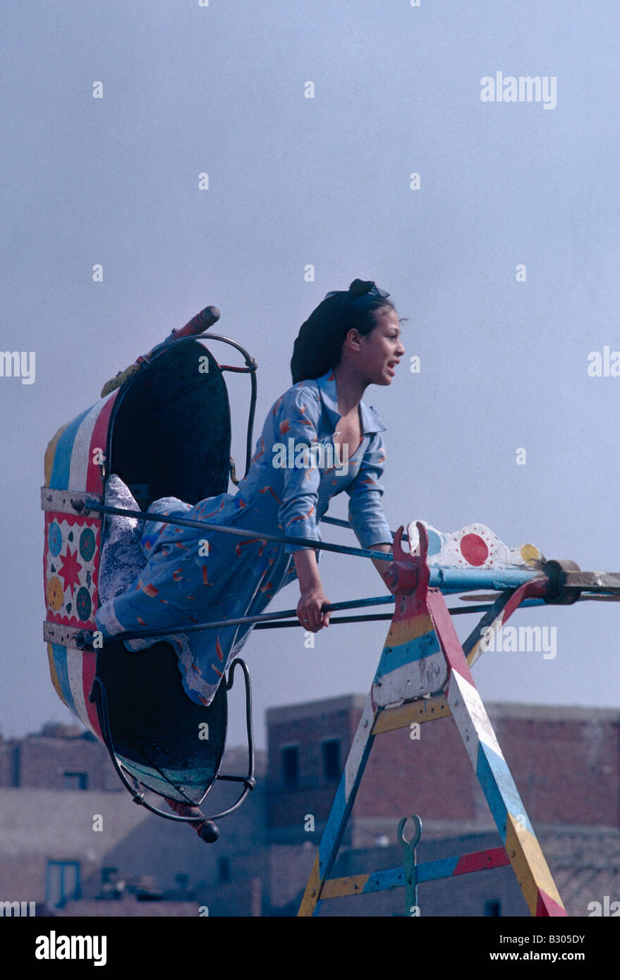 girl on swing, Cairo, Egypt Stock Photo Alamy