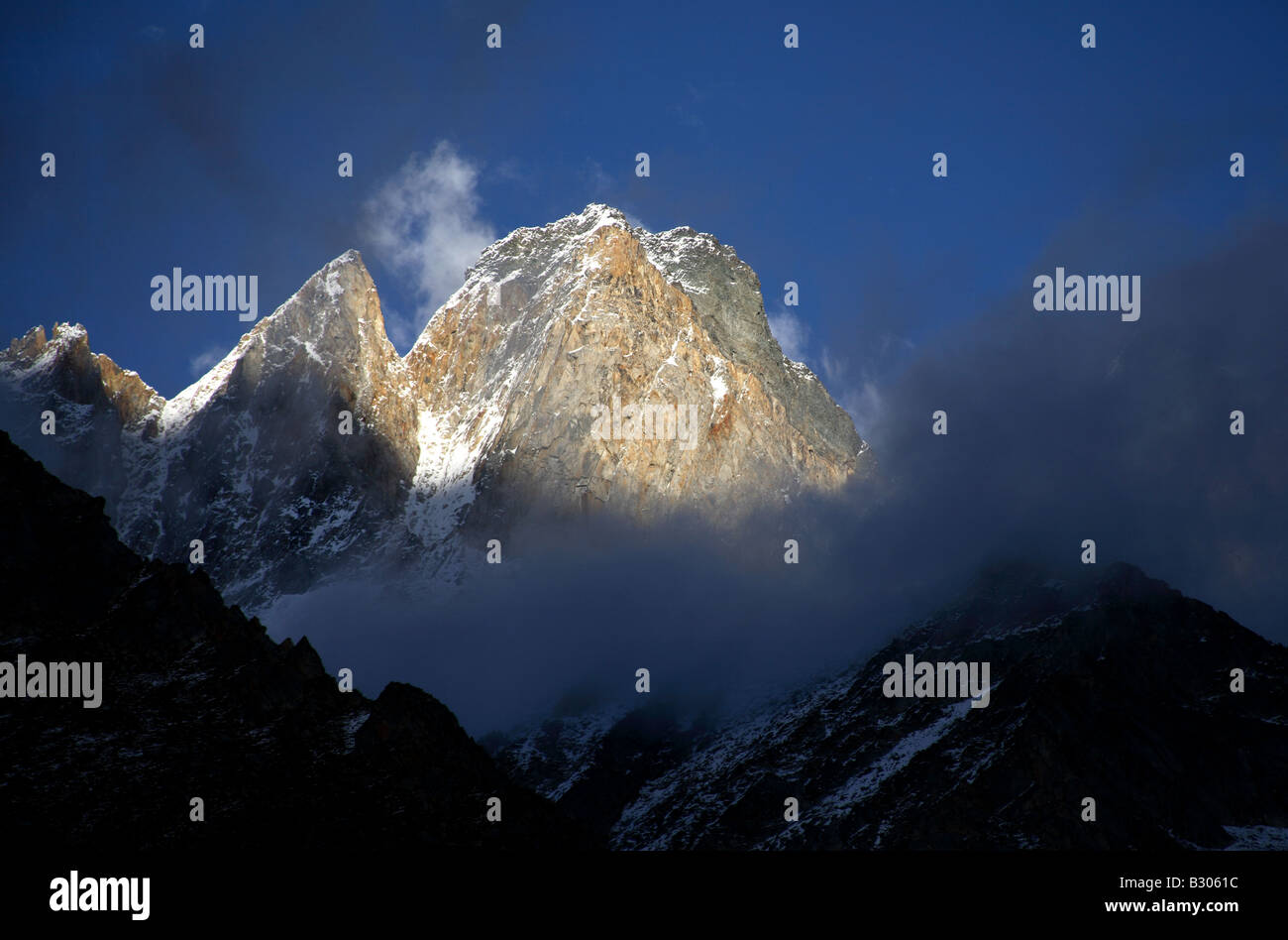 Bhagirathi summits near Gaumukh,Gangotri, India Stock Photo