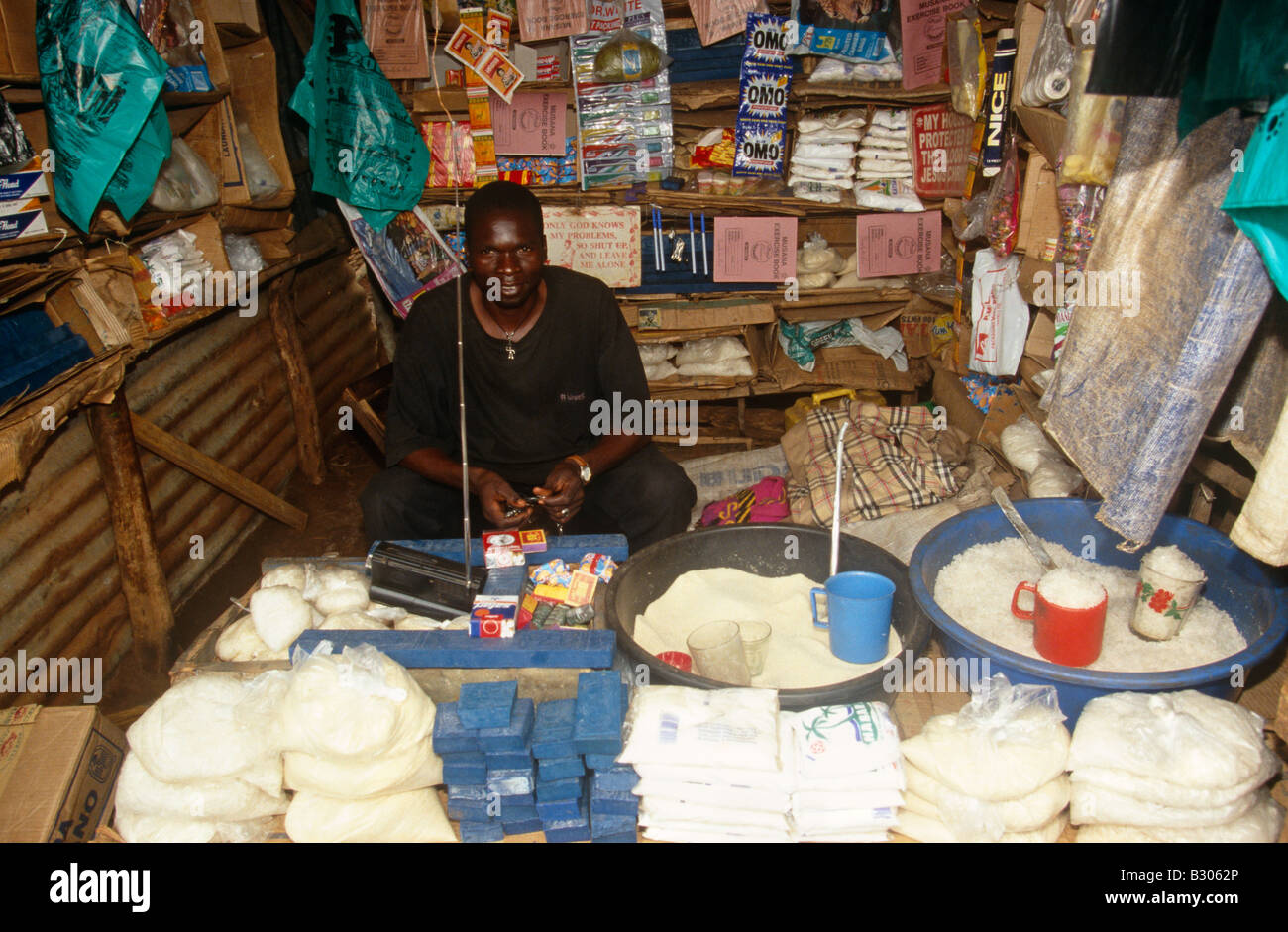 A grocery shop in Uganda Stock Photo Alamy