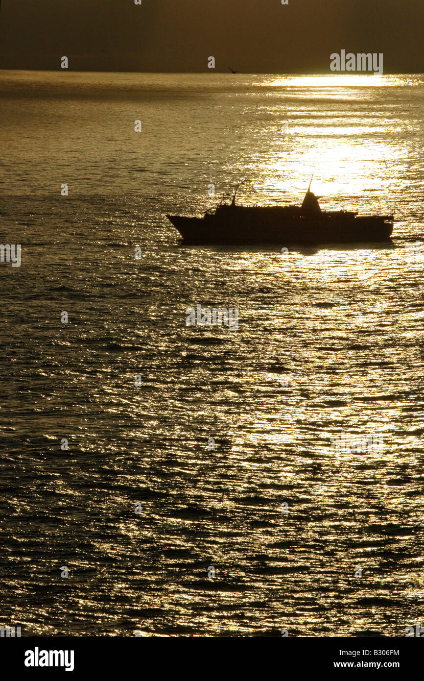 Cruise Ship at Sunset Stock Photo - Alamy
