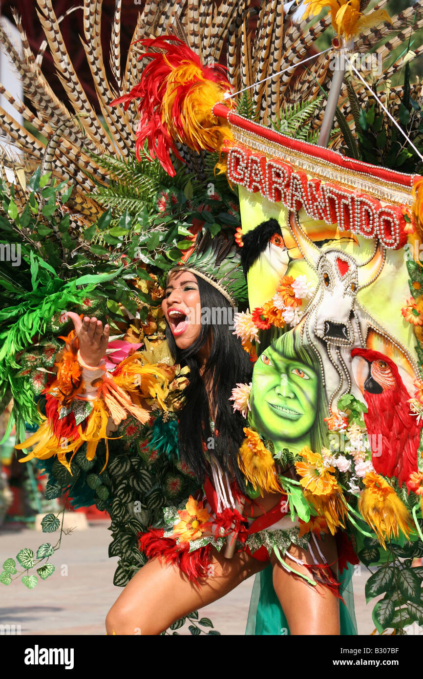Brazil dance dancer at the boi bumba show parintins carnival, Brazil