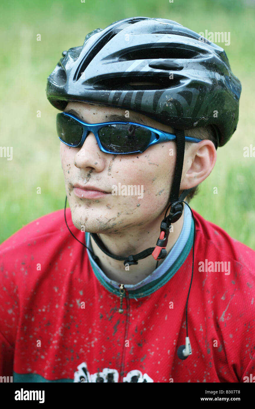 Mountain Bike Racer Stock Photo Alamy Mountain bike racer stock photo alamy