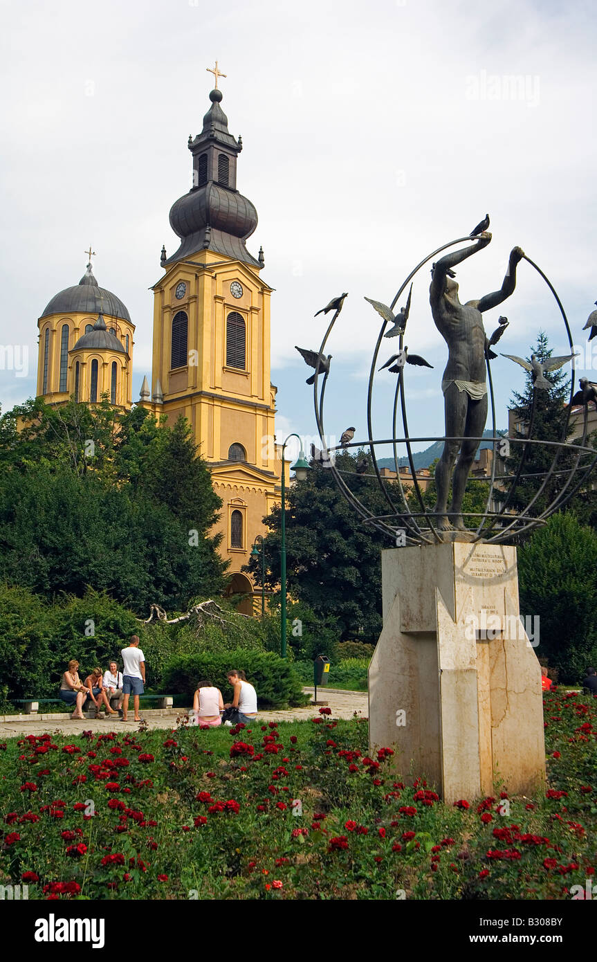 Multicultural Monument Bosnia, Sarajevo. New Serbian Orthodox Church Multicultural Monument ...