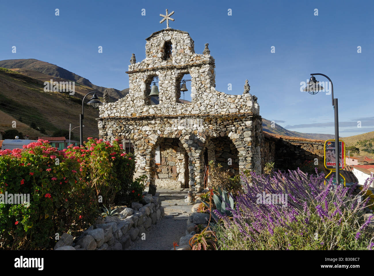 stone chapel dedicated to Our Lady of Coromoto from the creator Juan Felix Sanchez, Merida, Venezuela, South America Stock Photo