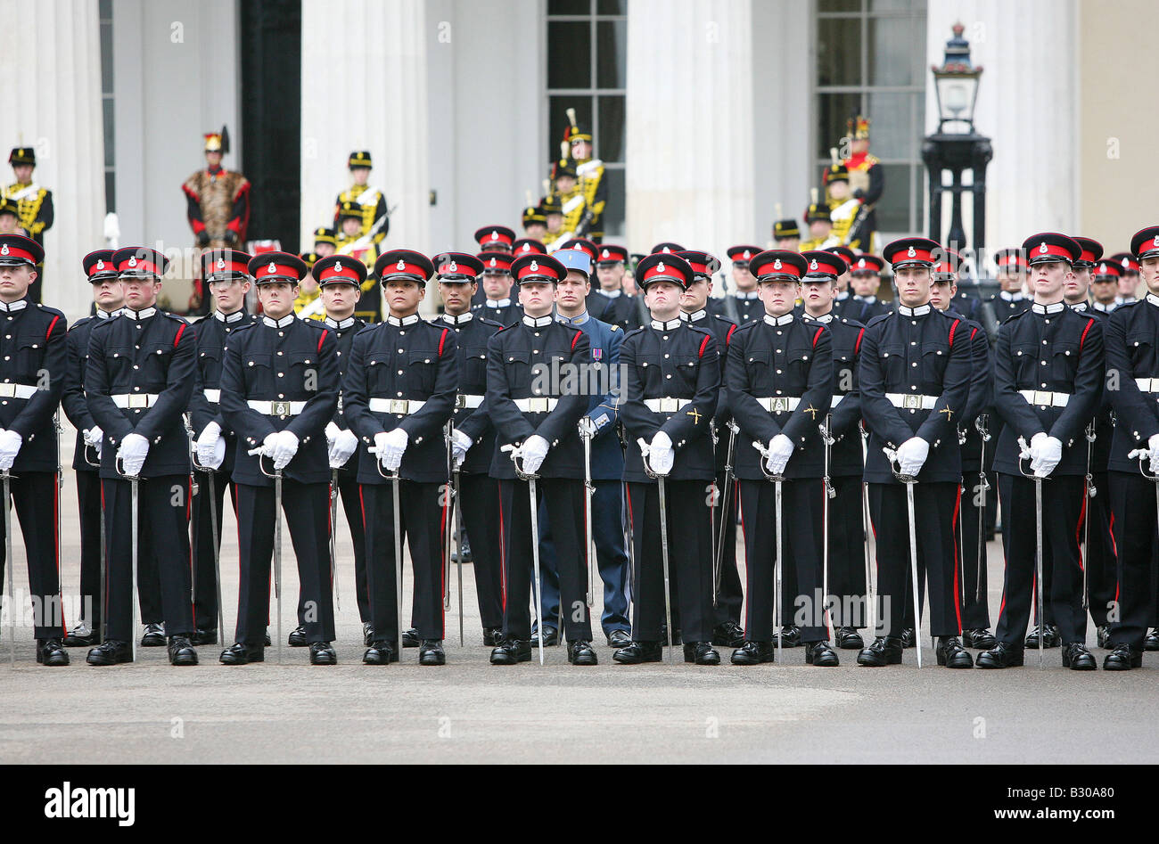 Passing out parade at Sandhurst also known as tehe Sovereign's Parade Stock Photo