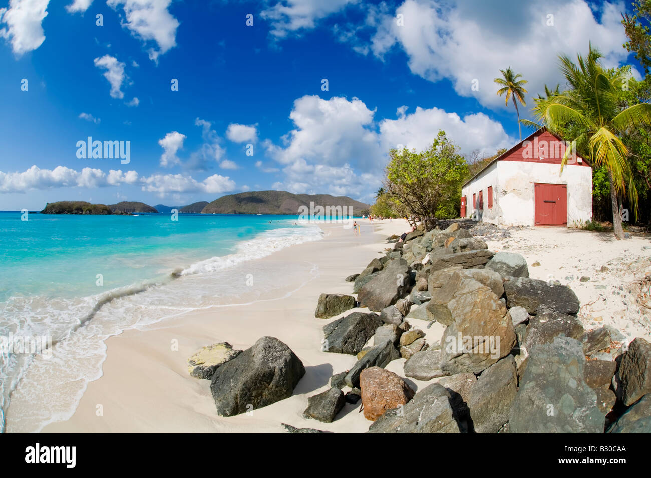 Cinnamon Bay Beach in the Virgin Islands National Park on the Caribbean