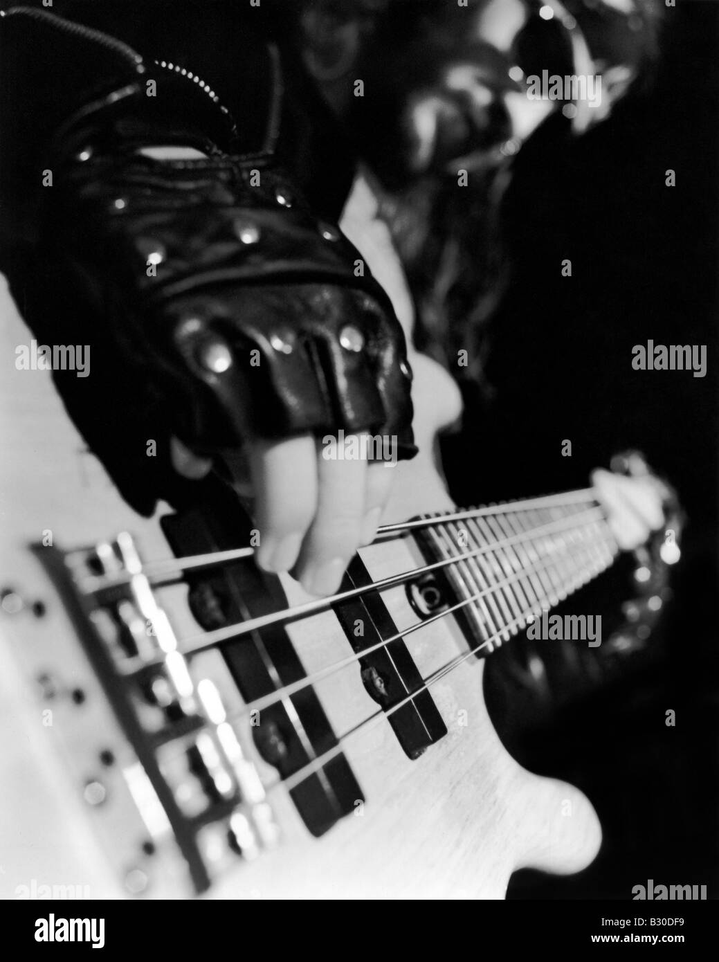 Rock 'n' Roll Bassist Stock Photo
