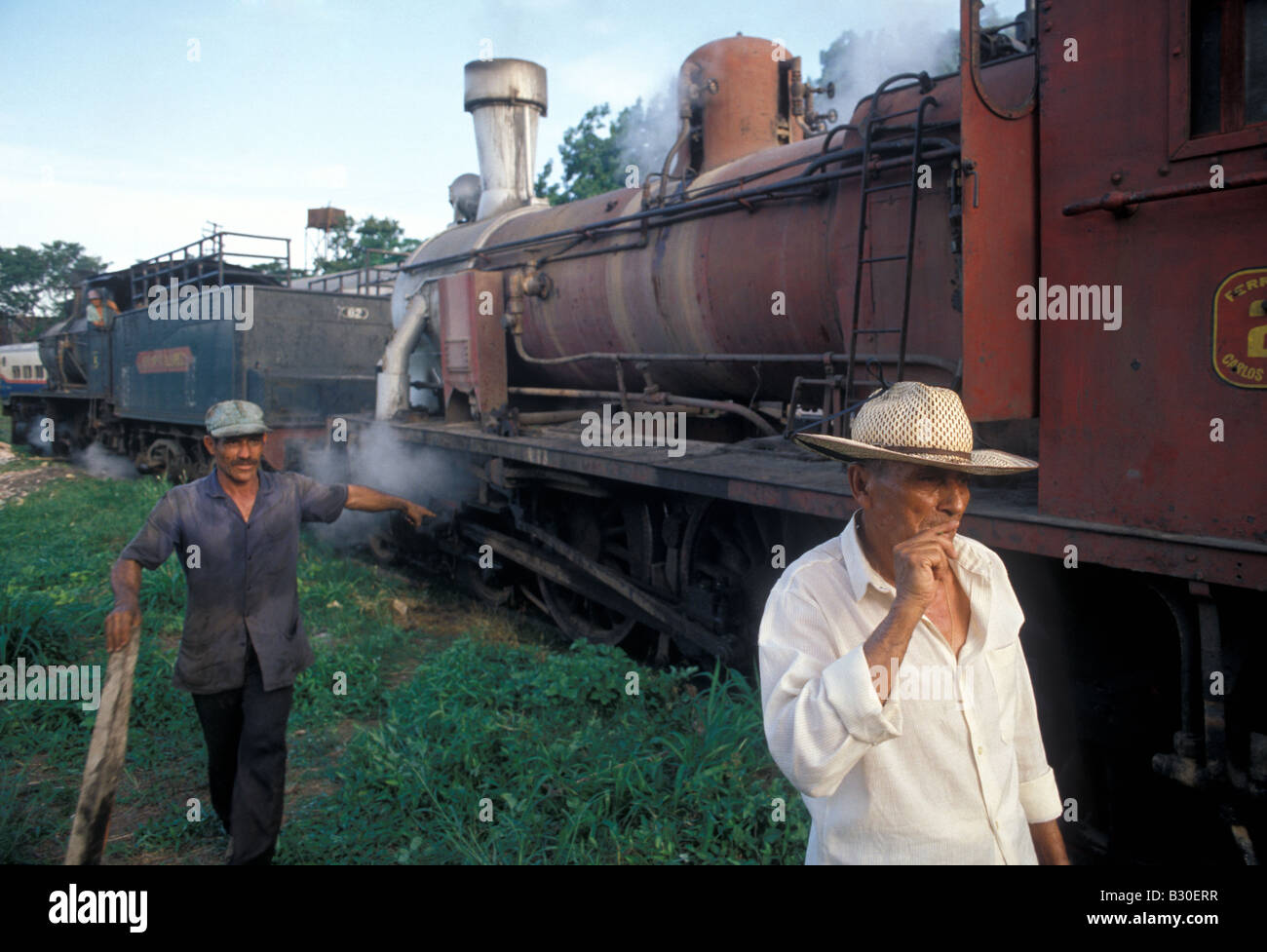 Steam trains in Asuncion Paraguay Stock Photo
