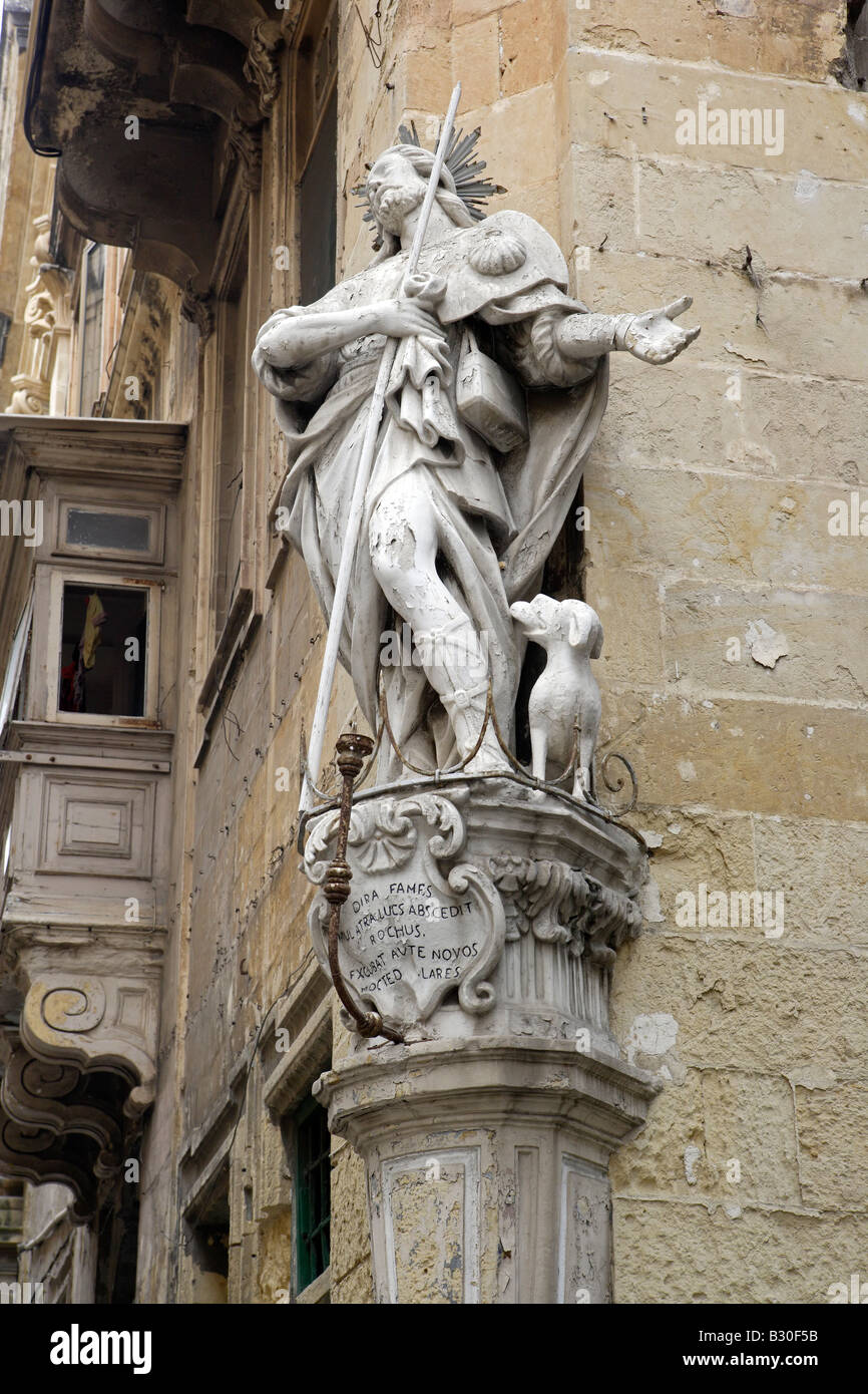 Religious Sculpture, Valletta, Malta Stock Photo