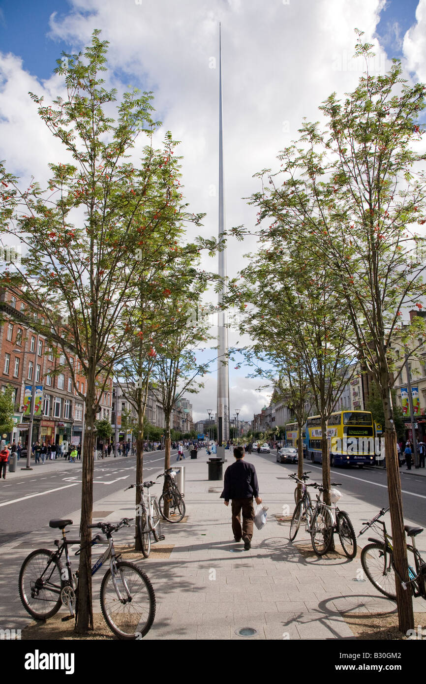 Millenneum Spire the Monument of Light O'Connell Street Dublin Ireland