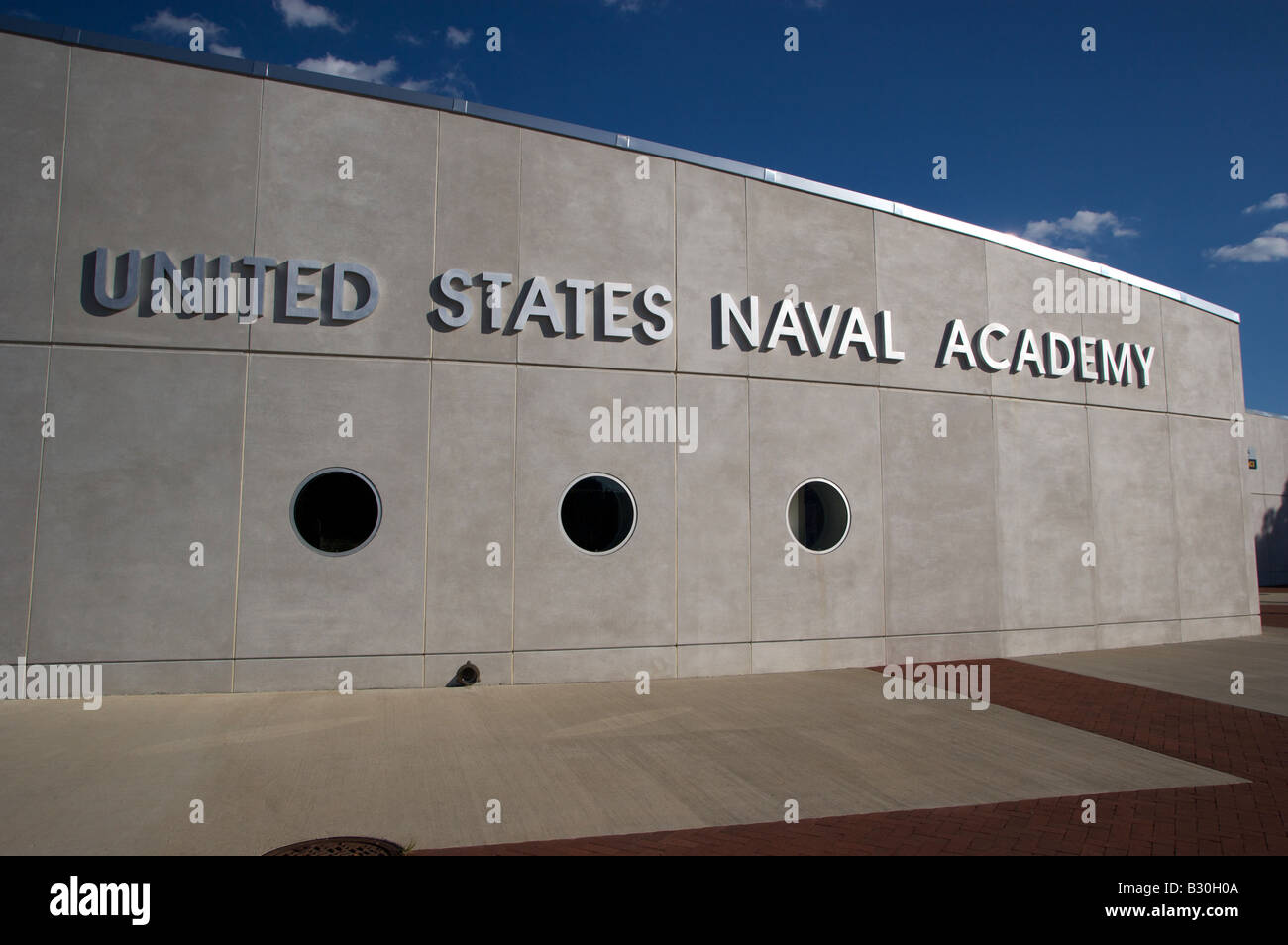 Entrance to the united states naval academy in annapolis maryland stock