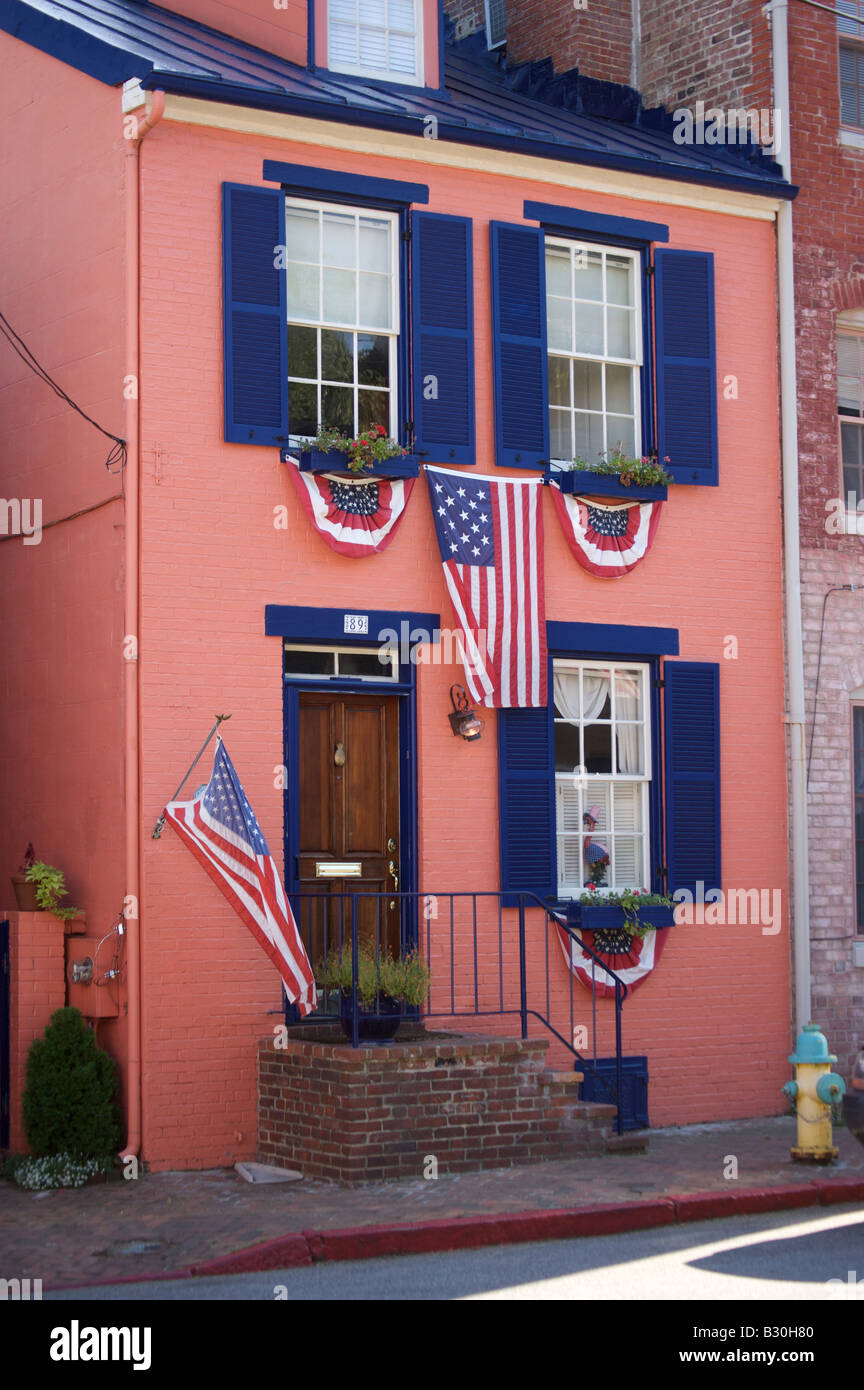 Historic townhouse in downtown Annapolis Maryland Stock Photo Alamy