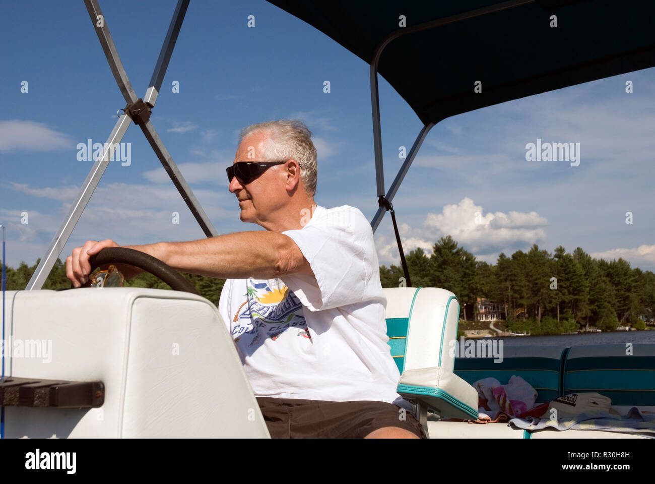 Pontoon boat family hires stock photography and images Alamy