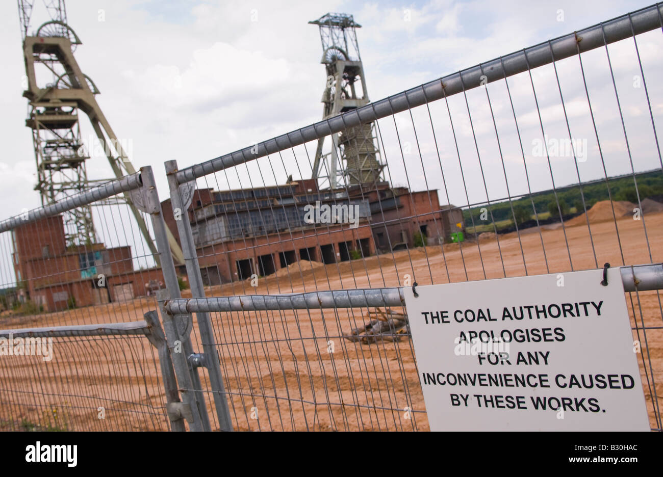 Clipstone colliery in the process of being demolished at Clipstone