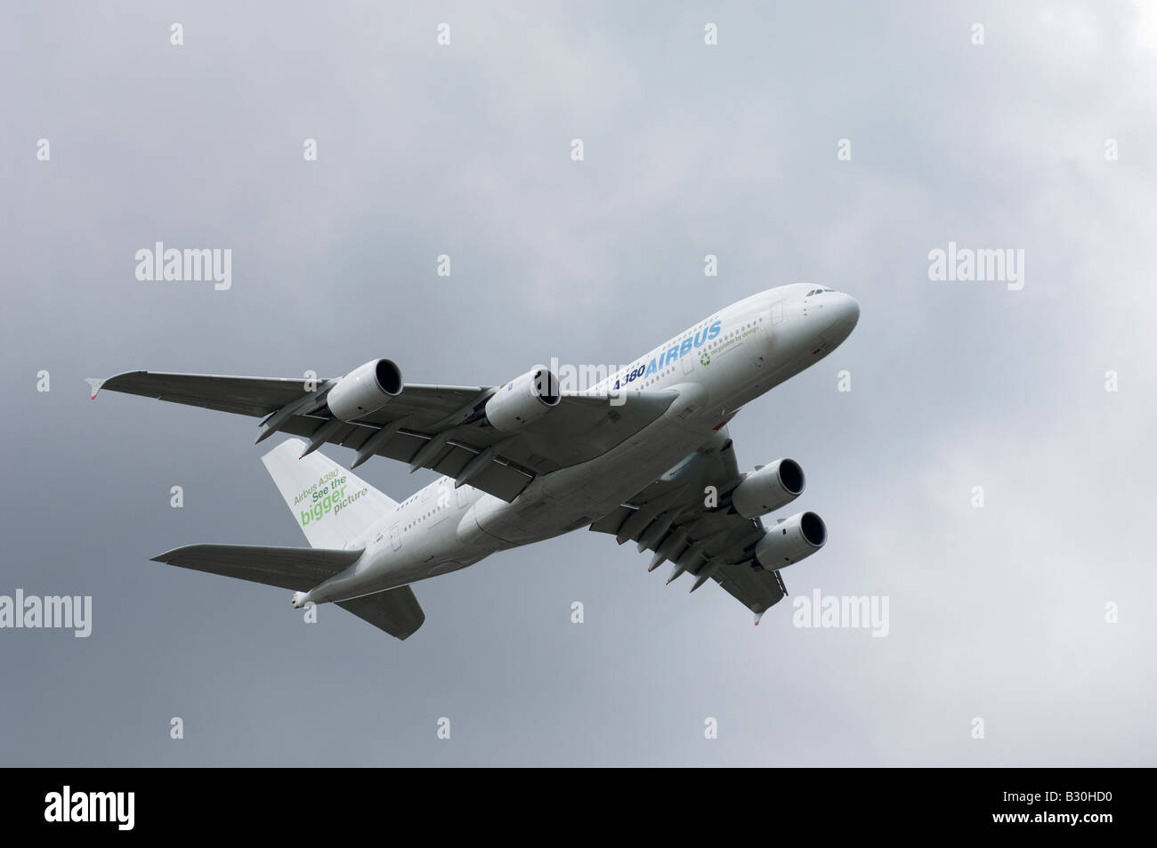 An Airbus A380 airliner in flight Stock Photo - Alamy