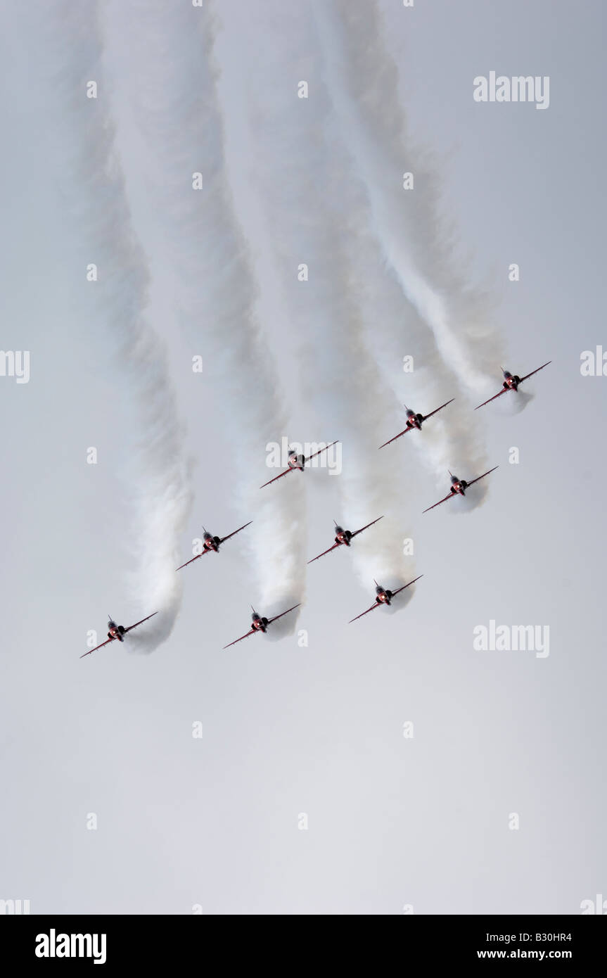 Red-Arrows air display team Stock Photo