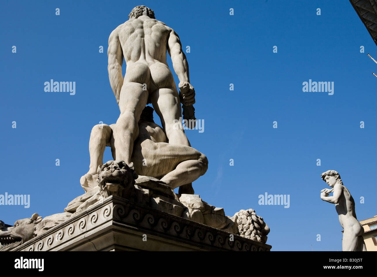 Statues in front of Palazzo Vecchio, Florence, Italy Stock Photo Alamy