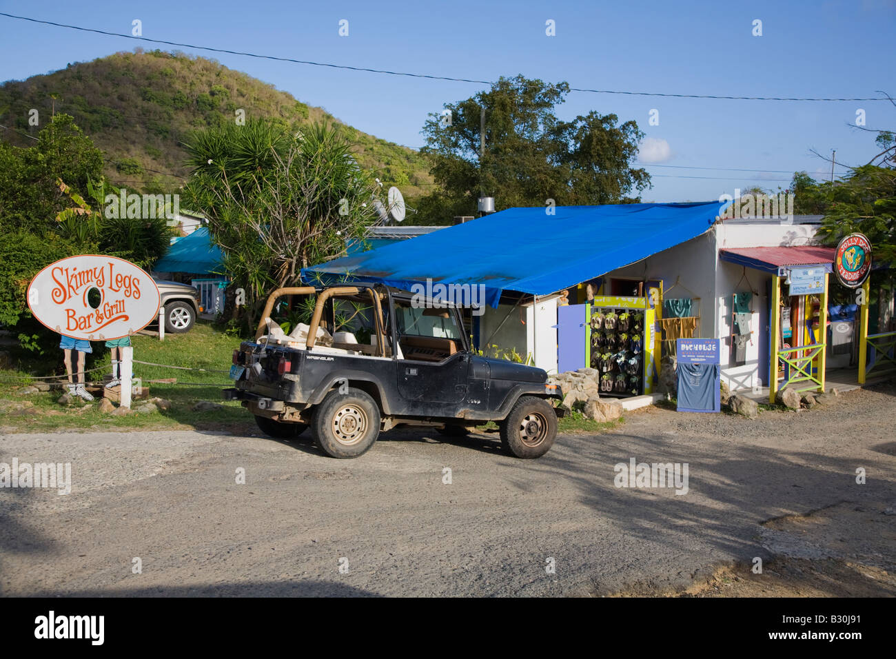 Skinny Legs Bar and Grill in Coral Bay on the caribbean island of St