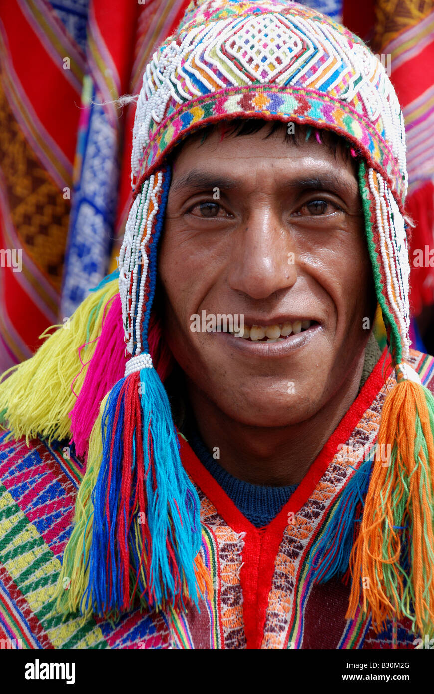 Peru, Indigenous Peruvian man at Cuzco festival Stock Photo - Alamy