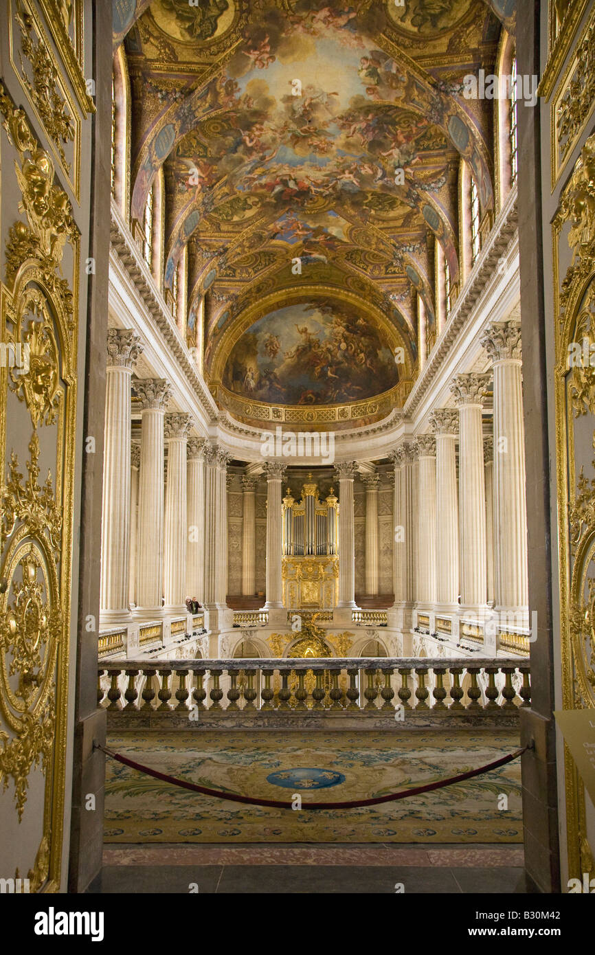 Royal Chapel Chateau de Versailles Palace near Paris France Europe EU Stock Photo