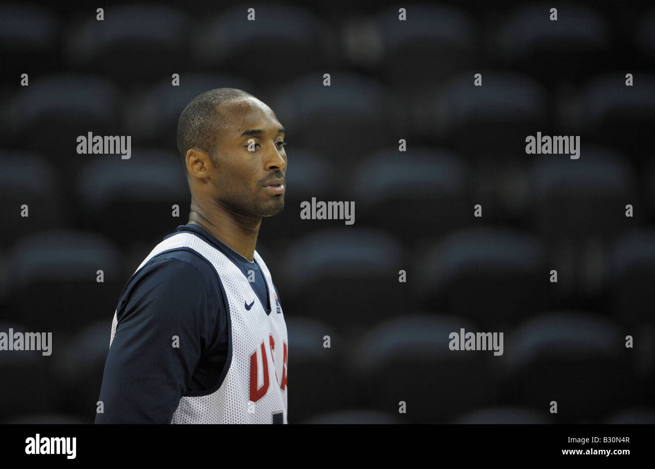 U.S. men senior basketball team player Kobe Bryant attends a training session in Macau, the Beijing 2008 Olympic Games Stock Photo