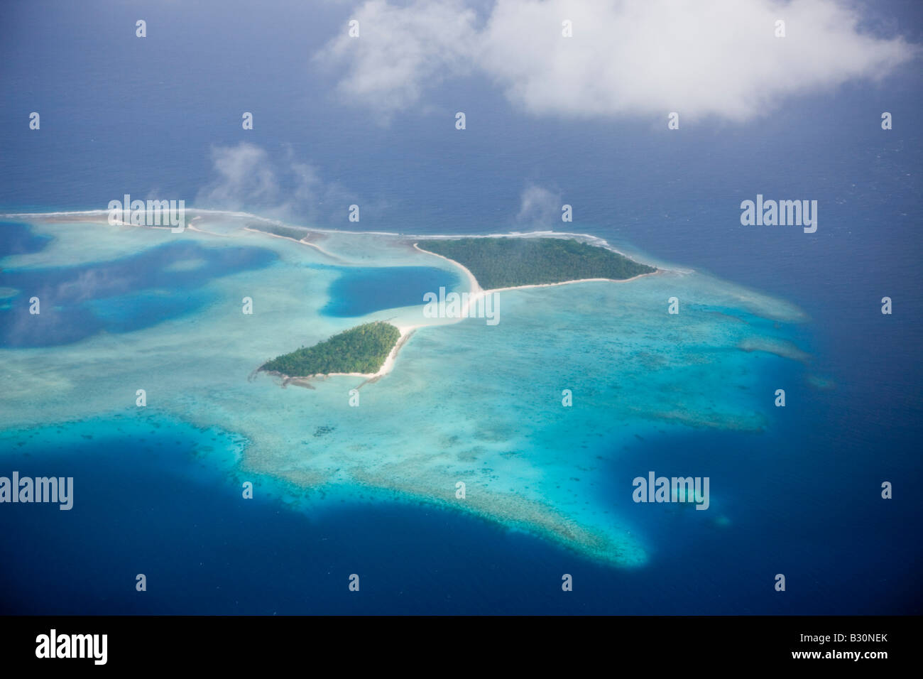 Aerial View of Marshal Islands Marshall Islands Ailinglaplap Atoll