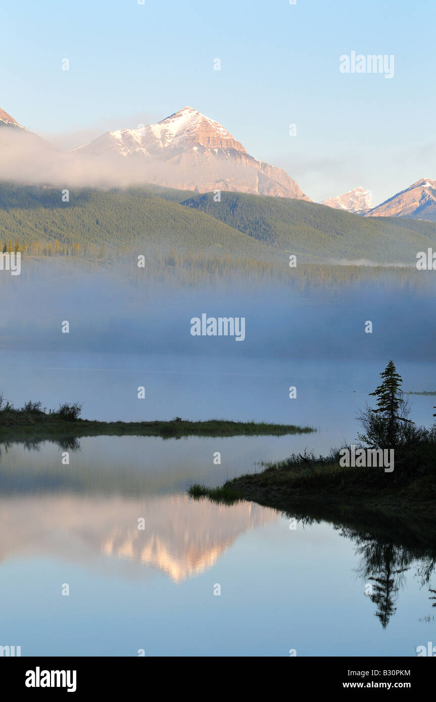 Misty morning landscape Stock Photo - Alamy
