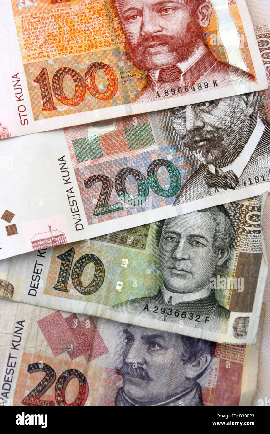 Croatian currency KUNA Stock Photo Alamy