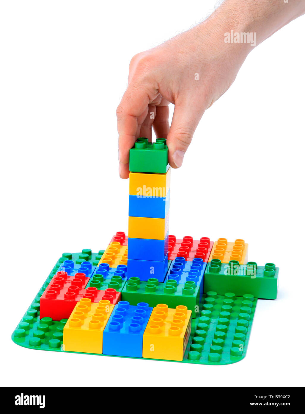 Lego Duplo Bricks In Childs Hands Stock Photo - Download Image Now