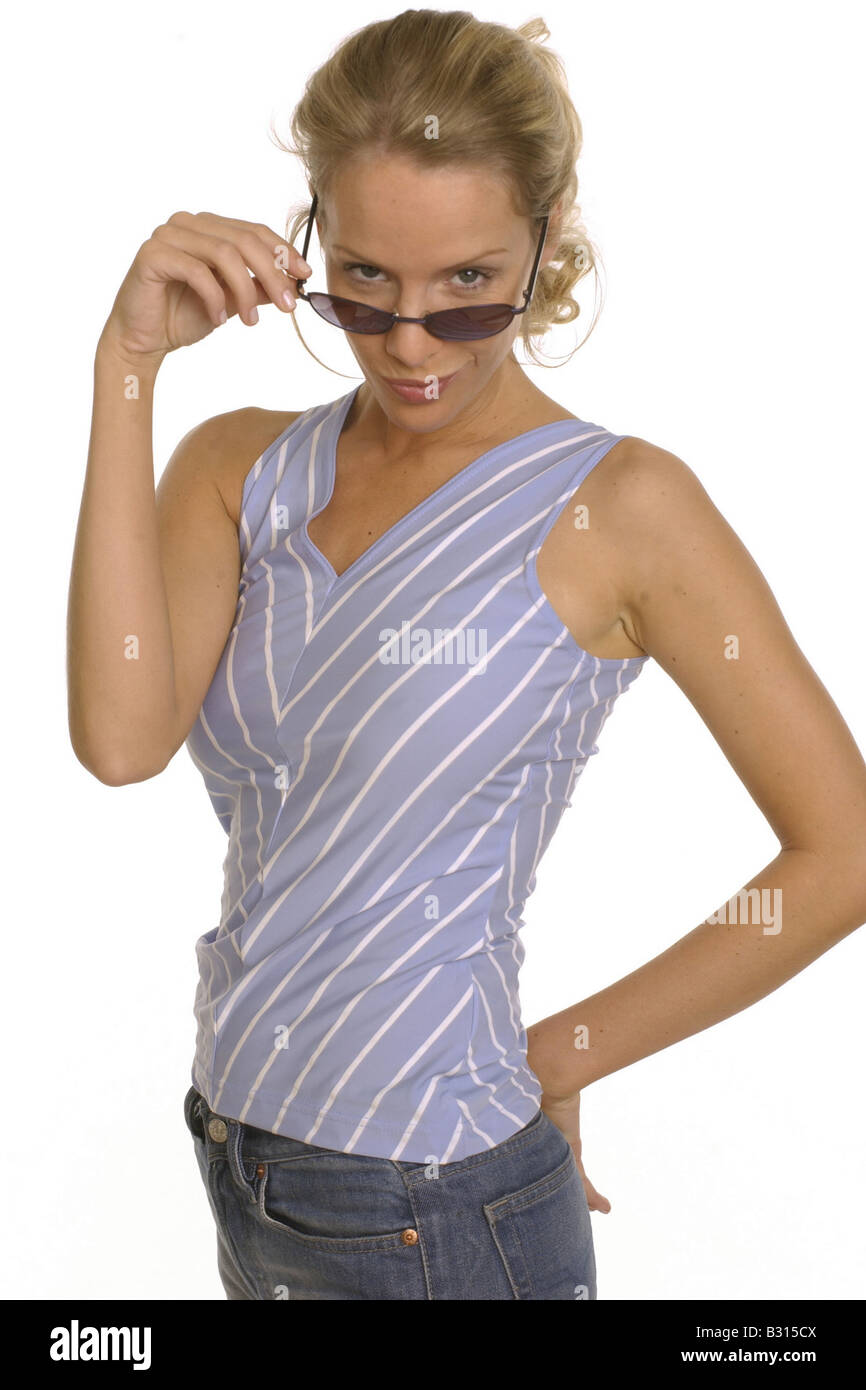 young woman wearing sunglasses Stock Photo - Alamy