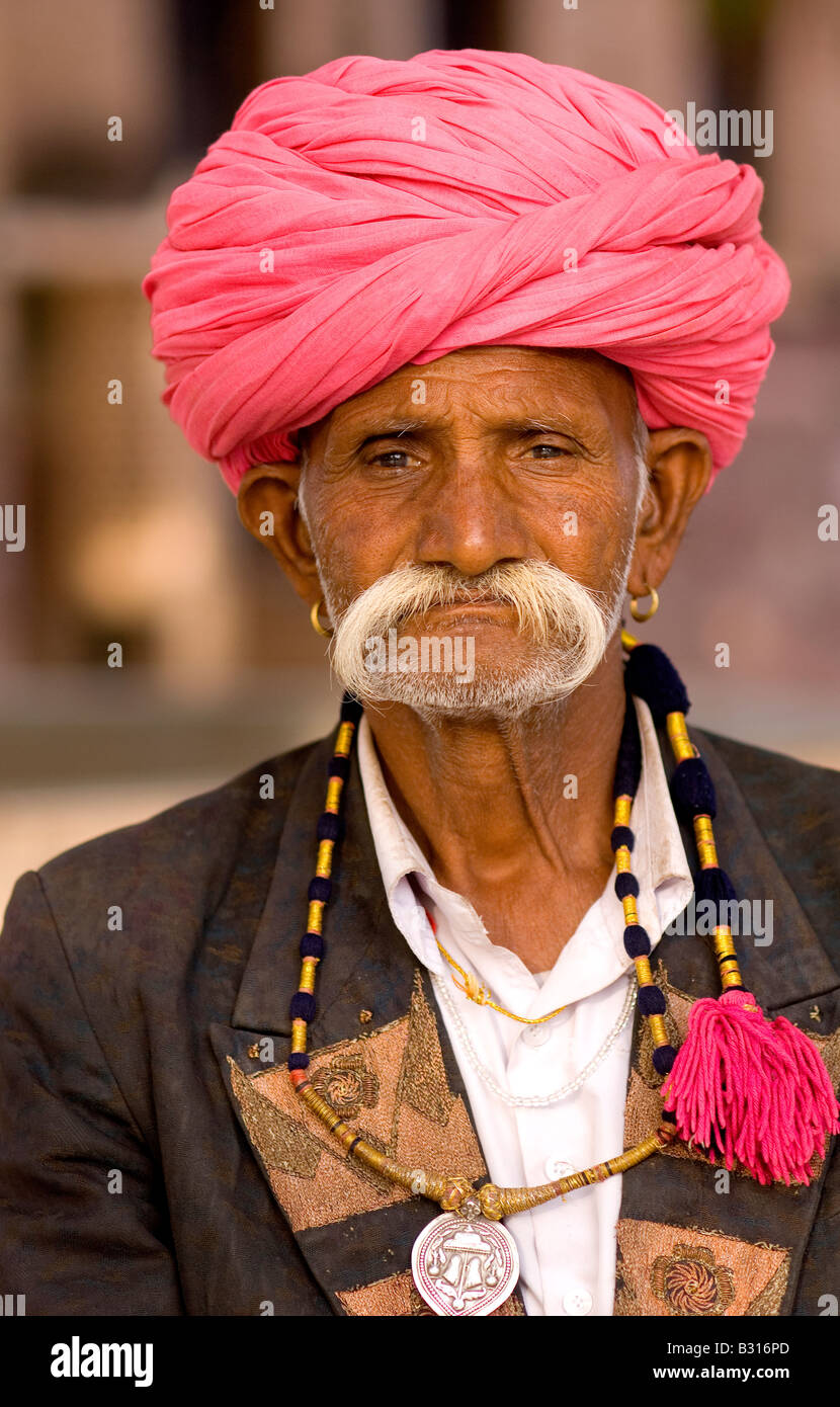 Portrait of Holy Man (Sadhu), Ranakpur, Rajasthan, India, Subcontinent, Asia Stock Photo